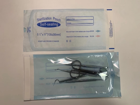 Self sealing sterilization pouch 135*290mm